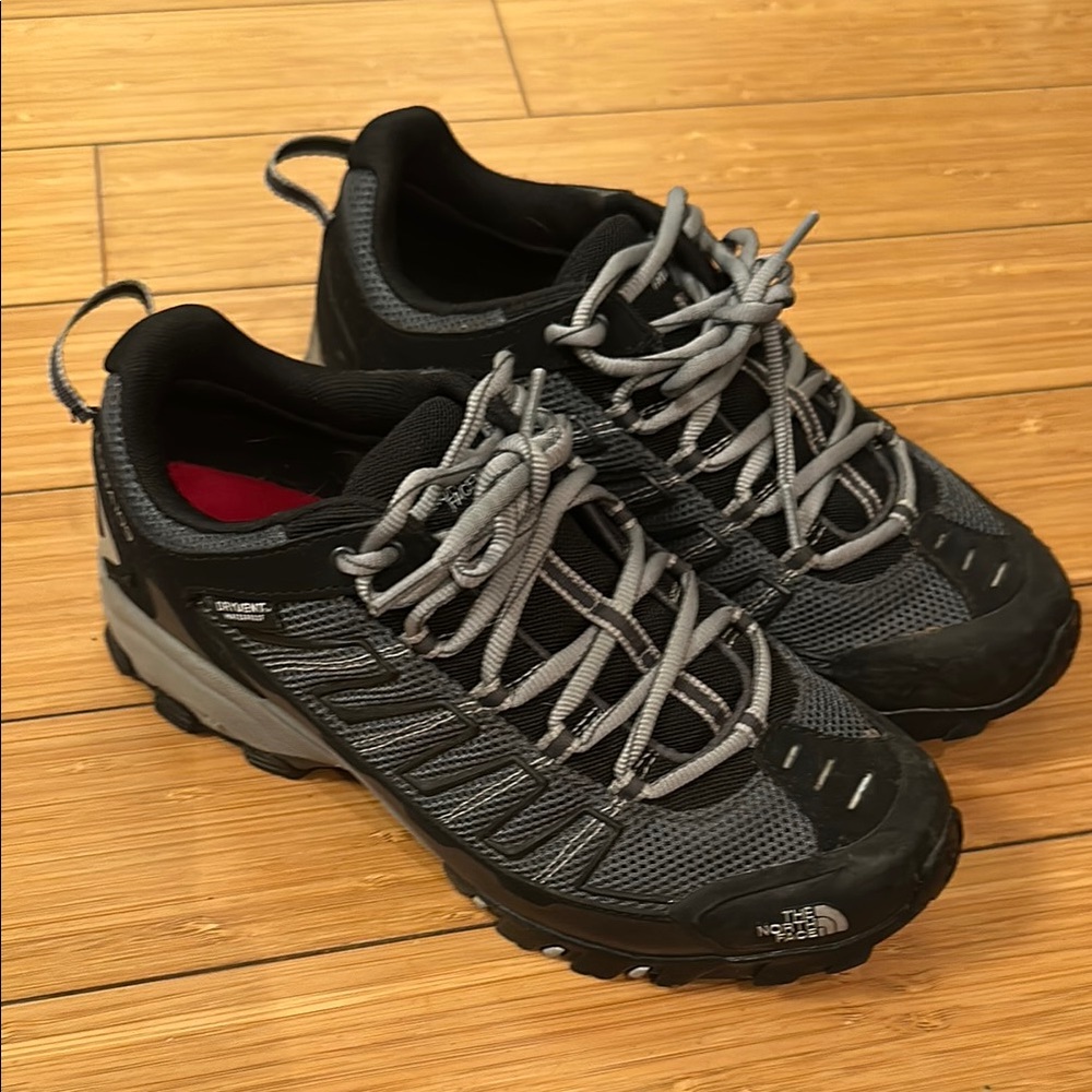 The North Face Black and Gray Athletic Shoes with Rugged Sole